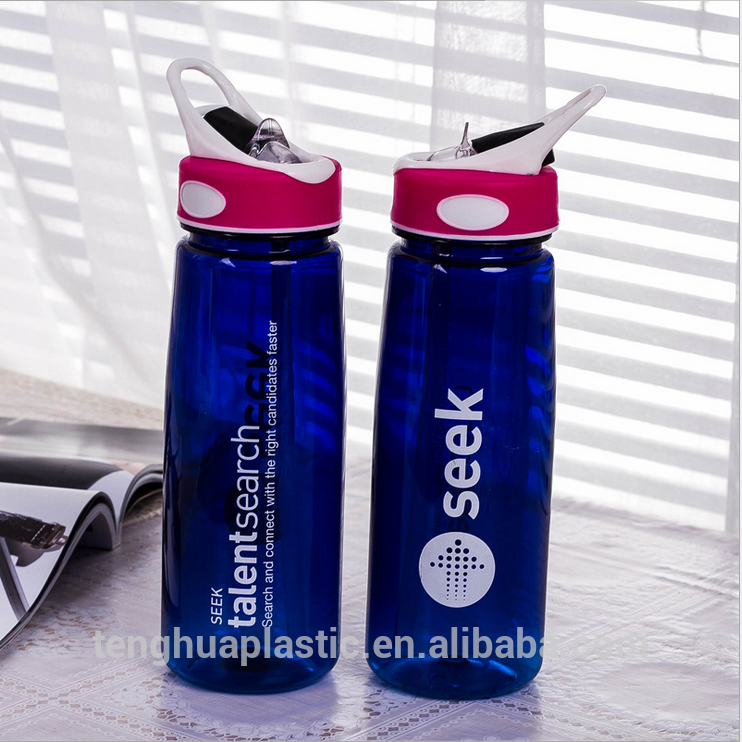 600ml Plastic Handle Shaker Sports Bottle With Straw