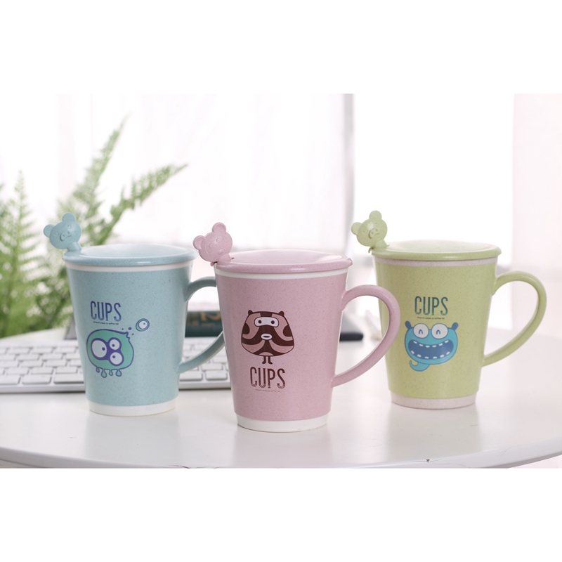 Unique Design Wholesale BPA Free Drinking Water Bottle Travel Wheat Straw Bottle