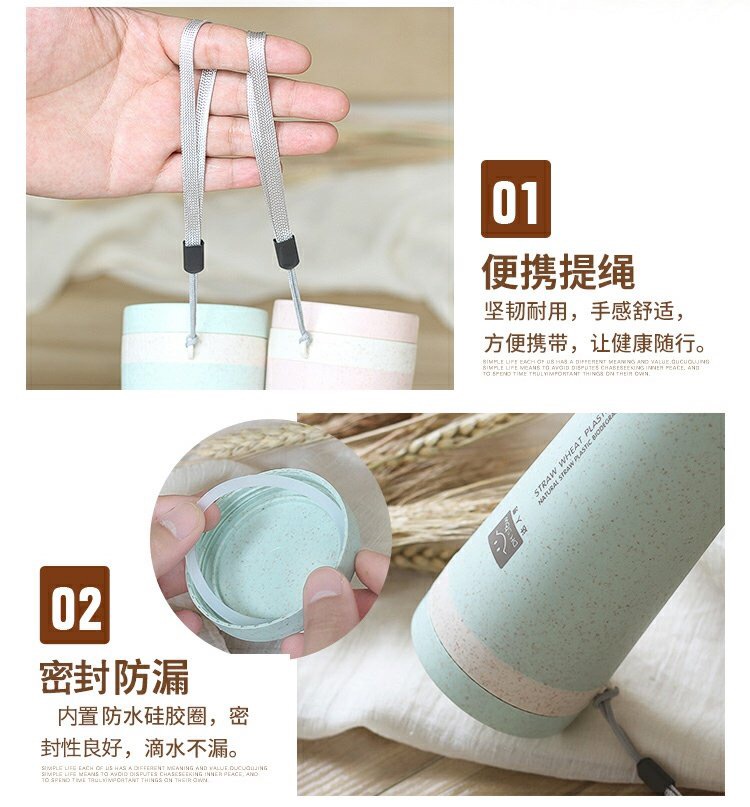 wheat straw water bottle supplier