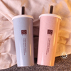 Top Sellers Amazon Large Capacity Biodegradable Office Coffee Wheat Straw Plastic Healthy Drink Bottle Drink Water Sucker Cup