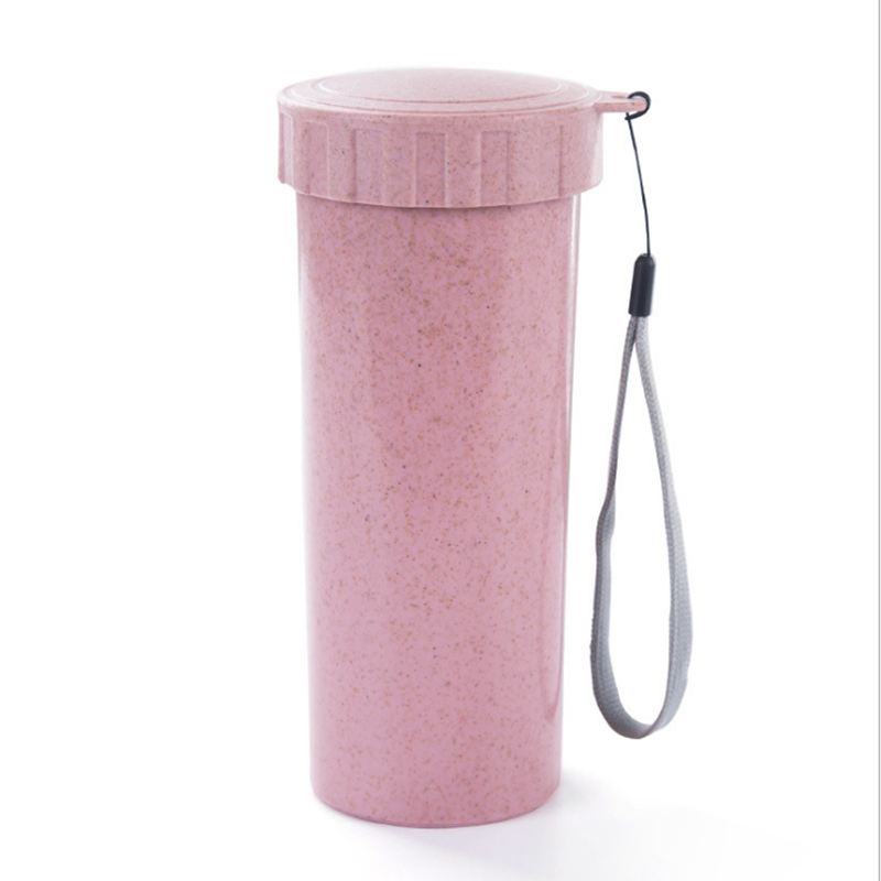 Eco Friendly Reusable Straw Wheat Water Bottle Coffee And Tea Bottle Wholesale 400ml