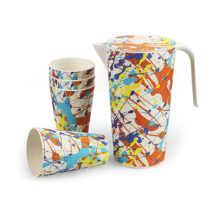 Biodegradable Plastic Bamboo Coffee Travel Mug With Handle