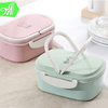 1000ml Degradable Food Storage Container Set wheat straw Lunch Box with Lock And Handle 