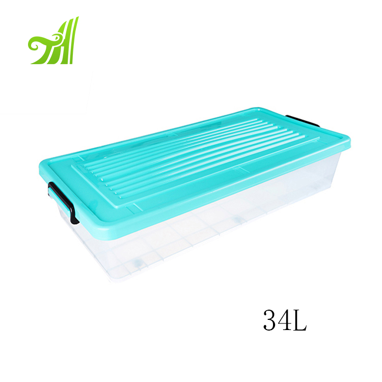 34L Wholesale Moving Storage Lockable Plastic Boxes
