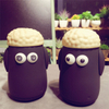 Cute Sheep Design Glass Water Glass Water Bottle With Lids