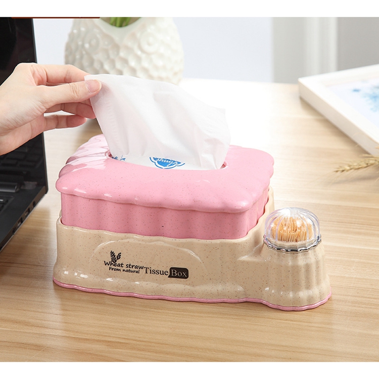 Factory Selling Directly Wheat Straw Plastic Tissue Box Wholesale