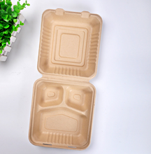 Restaurant Pulp Paper Packing Box With 3 Components