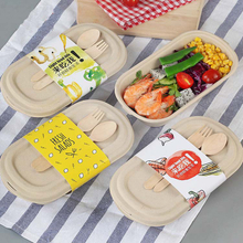Wholesale Disposable Biodegradable Kraft Paper Bento Lunch Box With Lid