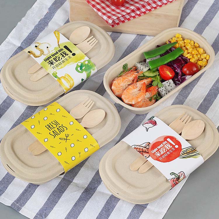 Wholesale Disposable Biodegradable Kraft Paper Bento Lunch Box With Lid