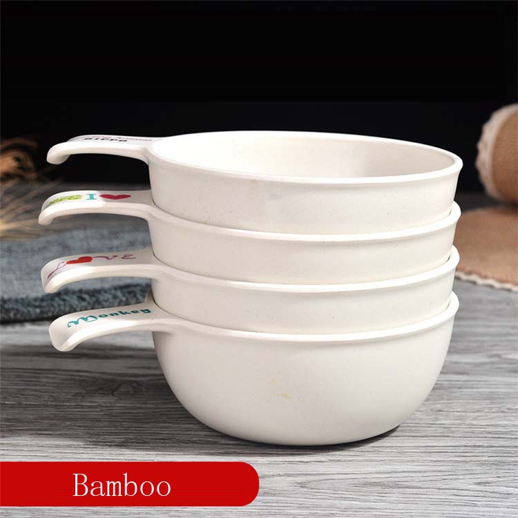 Cartoon Kitchen Bamboo Fiber Salad Bowl Set Baby