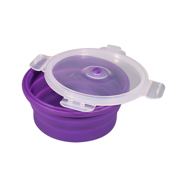 4pcs Silicone Folding Lunch Box, Food Storage Containers