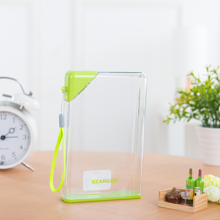BPA Free Clear Triangle Cap Travel Water Bottle