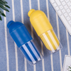 Hot-selling Dual-functional Colorful Capsule Pills Shape Plastic Water Bottle 