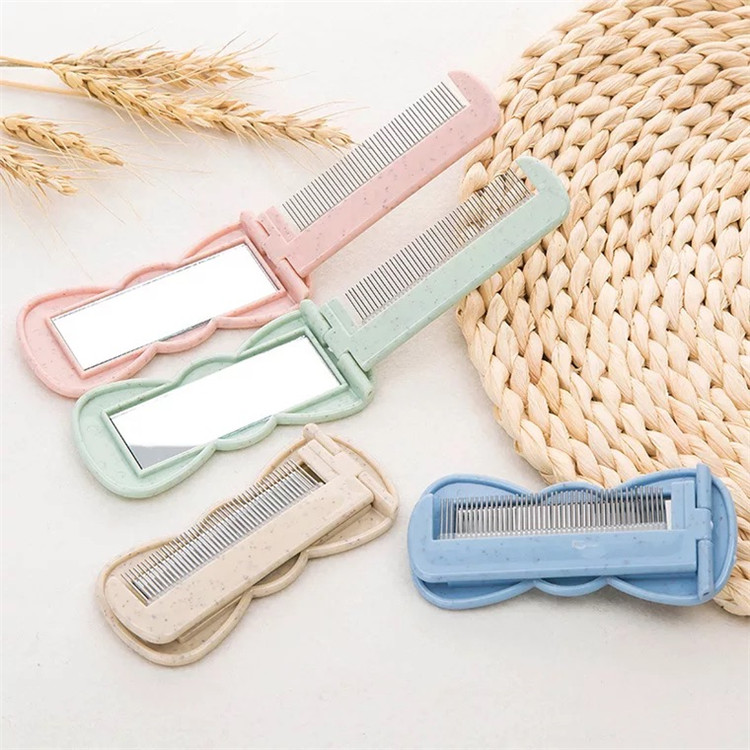 Free Sample Biodegradation Wheat Straw Mirror Comb