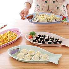 Fish Shaped Cheap Charger Dumpling Plastic Dinner Plate