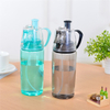 Creative Button Water Bottle Travel Mist Spray Plastic Water Bottle