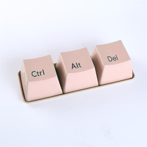 Hot Selling Wheat Straw Plastic Keyboard Style Storage Box