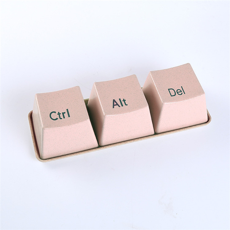 Hot Selling Wheat Straw Plastic Keyboard Style Storage Box