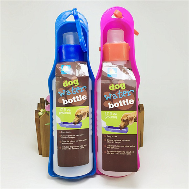 17oz Plastic Dog Water Bottle, Pet Plastic Bottle, Dog Bowl Portable