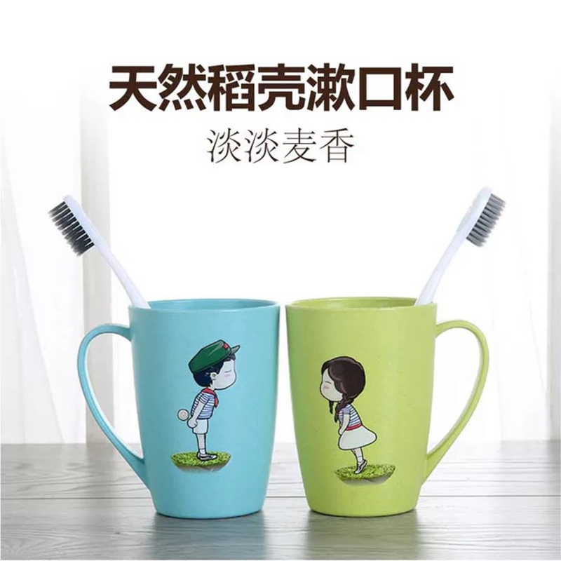 Amazon Best Seller Korean Style Eco-Friendly Wheat Straw Cup/Family Toothbrush Holder