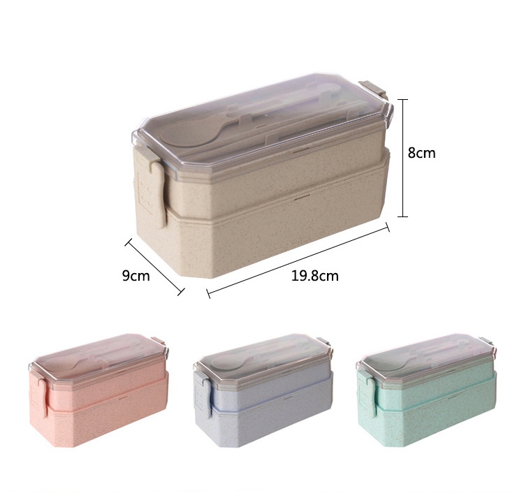 square wheat lunch box with Lids supplier