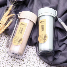Wheat Straw Double Wall Cup Biodegradable Plastic Bottle Plastic Water Bottle 