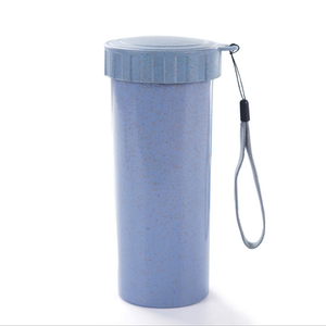 Eco Friendly Reusable Straw Wheat Water Bottle Coffee And Tea Bottle Wholesale 400ml
