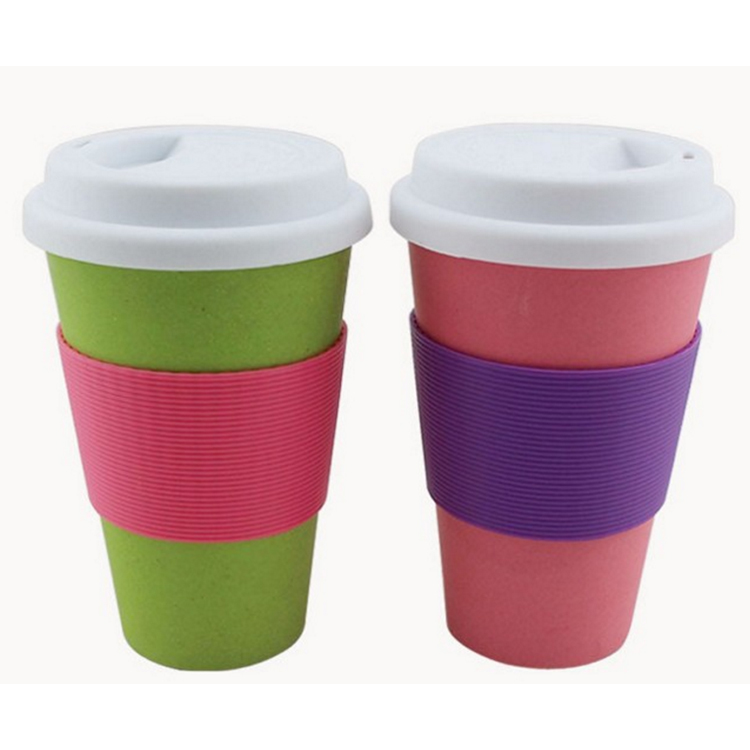 Wholesale Printed Free Sample Creative Custom Degradable Tea Bamboo Coffee Travel Mug
