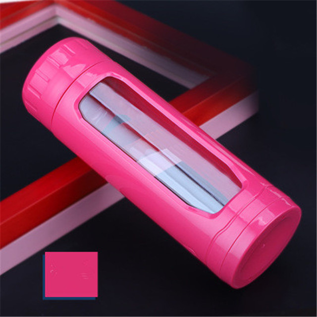 Multi-function 400 ML Double Wall Glass Bottle With Plastic Package, Glass Water Bottle For Gift