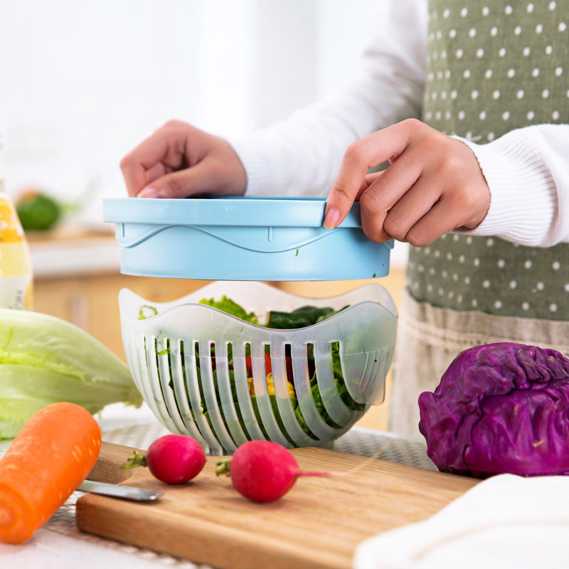 2018 New 60 Seconds Salad Cutter Bowl Quick Salad Maker Chopper Kitchen Tool