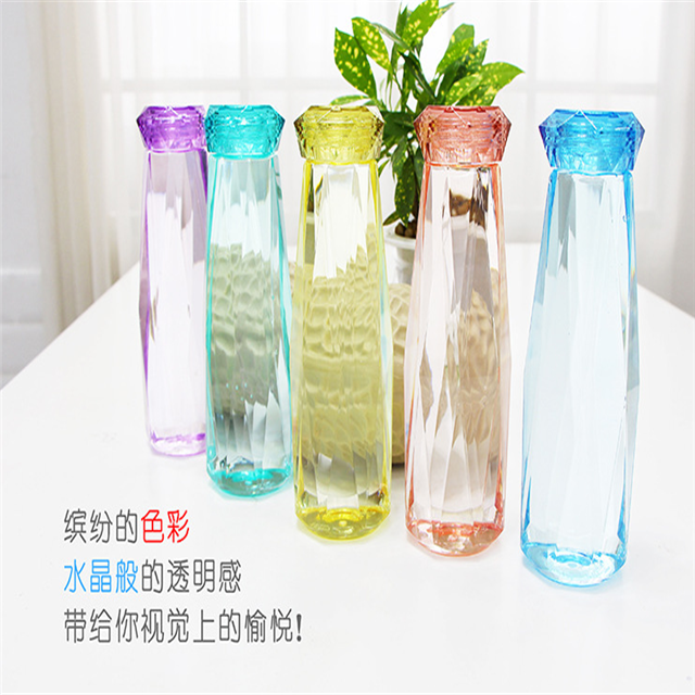 Plastic Water Bottle, Special Diamond style BPA FREE Water Bottle, Leak Free sports water bottles