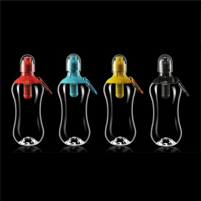 Outdoor Sport Portable Plastic Purifier Water Filter Bottle