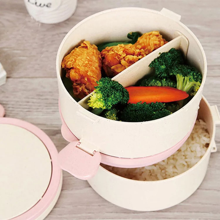 Eco Wheat Straw 1-4 Layer Biodegradable Wheat Lunch Box