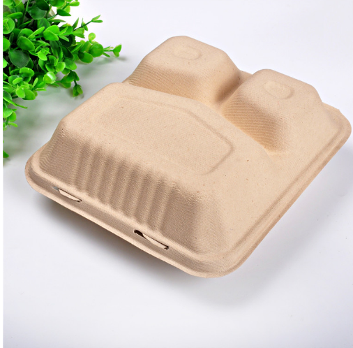Restaurant Pulp Paper Packing Box With 3 Components