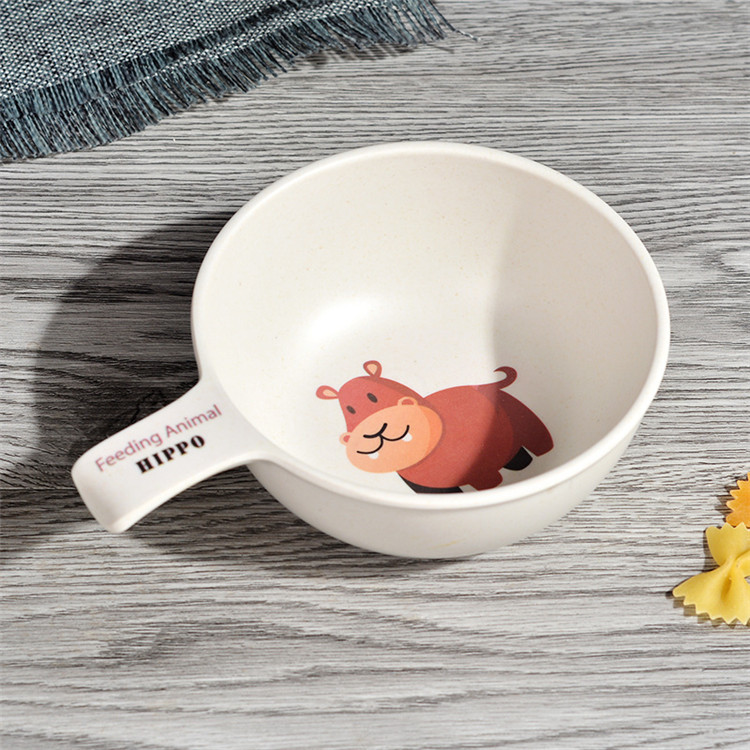 Cartoon Kitchen Bamboo Fiber Salad Bowl Set Baby