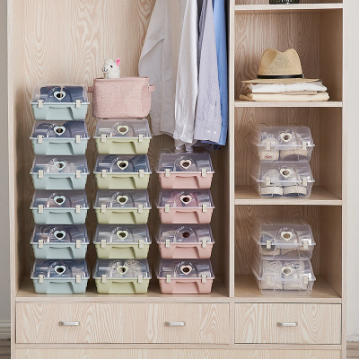 Factory Supply Transparent Thicken Free Combination Shoe Storage Box