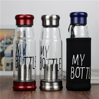 glass water bottle