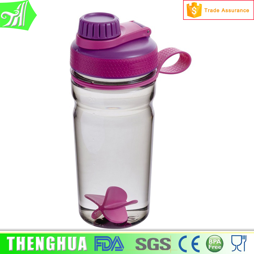 Large Plastic Shaker Protein Powder Shaker Bottle with Ball