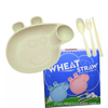 Creative Small Pig Tableware Cartoon Baby Feeding Bowl Product Cutlery Suit Gift Wheat Straw Dish Bowl