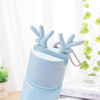 Hot Selling Wheat Straw Biodegradable Plastic Deer Shape Glass Water Bottle With Smart Phone Holder