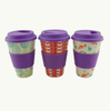 Eco- Friendly Bamboo Fiber Coffee Cup Water Bottles With Silicone Sleeves