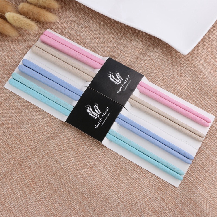 Kitchen Heath Wheat Straw Wholesale Sample Free Children Chopsticks