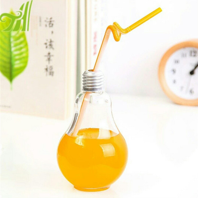 Bulb Shaped 300ml Plastic Bottle For Juice