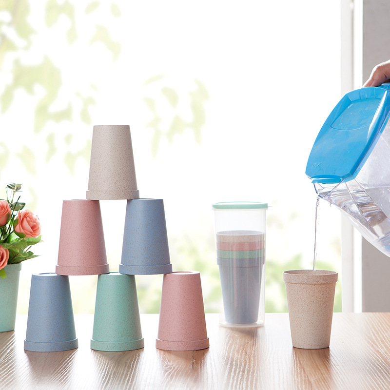 Wholesale Eco-friendly Classics Biodegradable Bamboo Reusable Coffee Cup set