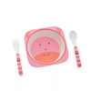 Cartoon Kids Convenient Lunch Box Bamboo Dinnerware Sets