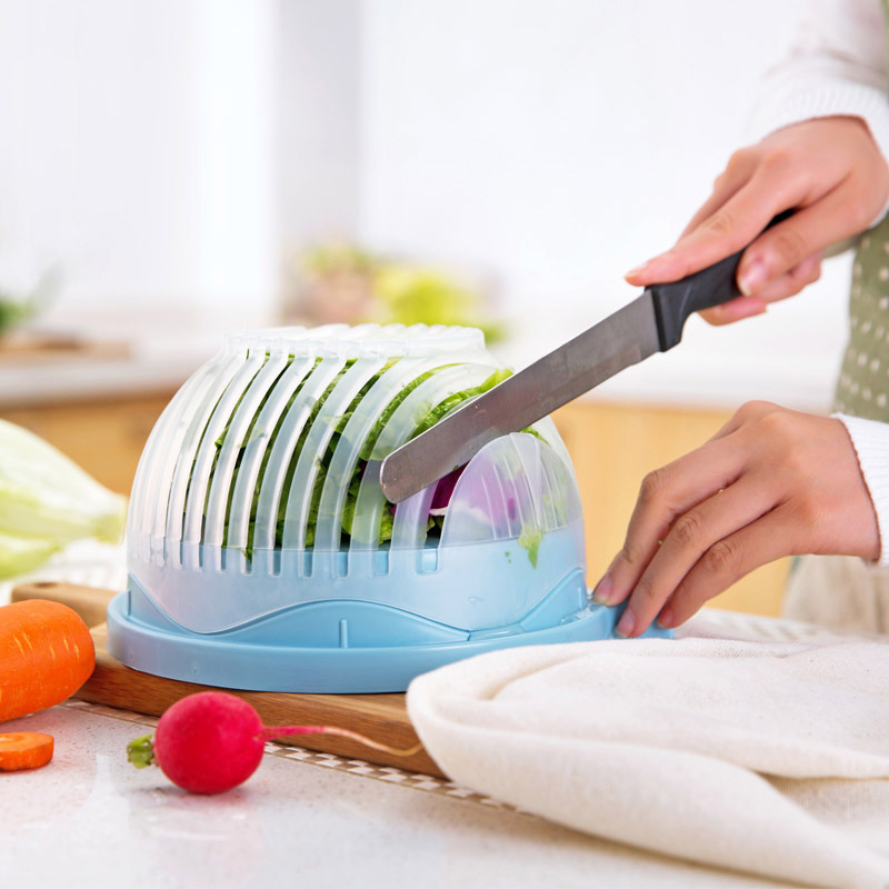 2018 New 60 Seconds Salad Cutter Bowl Quick Salad Maker Chopper Kitchen Tool