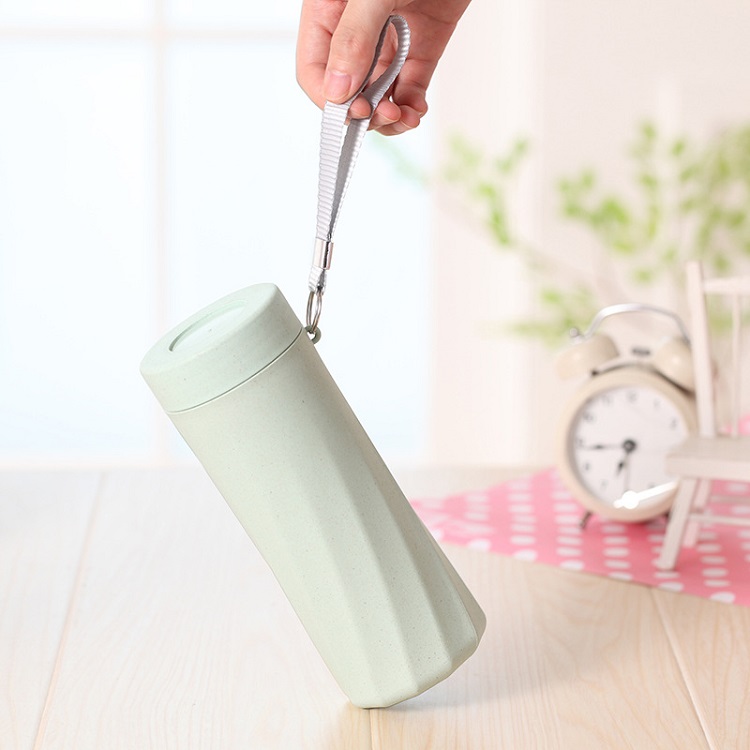 Hot Sale 450ml Portable Biodegradable Natural Bamboo Fiber Water Bottle