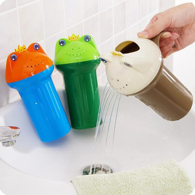 Factory Supply Baby Shampoo Shower Frog Shaped Cup for Summer Bath