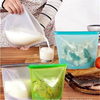 Food Grade Useful 1000ML Silicone Food Storage Bag, Reusable Food Storage Bag