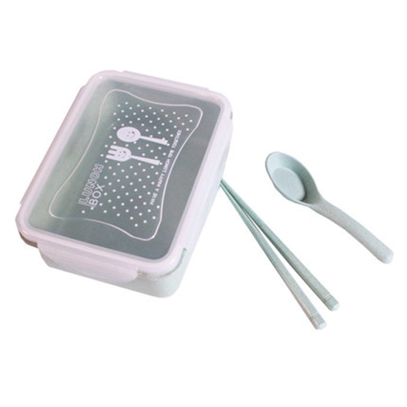 Portable Wheat Straw Biodegradable Lunch Box With Rectangle 